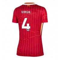 Liverpool Virgil van Dijk #4 Replica Home Shirt Ladies 2024-25 Short Sleeve